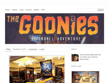 Tablet Screenshot of gooniespinball.com